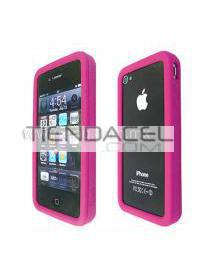FUNDA SILICON ILUV IPHONE 4 ANILLO ROSA