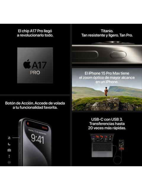 APPLE IPHONE 15 PRO MAX (256 GB) - TITANIO NATURAL