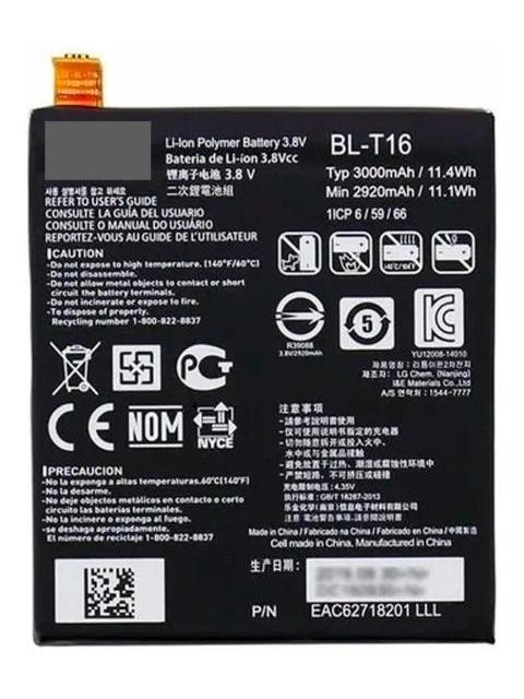 BATERIA PILA LG G FLEX 2 H950 LS996 US995 BL-T16 NUEVA