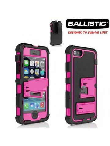 FUNDA BALLISTIC HC PROTECTOR IPHONE 5 Y 5S  ROSA - NEGRO ESTUCHE