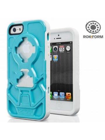 FUNDA ROKBED V3 IPHONE 5 Y 5S POLICARBONATO AZUL BLANCA