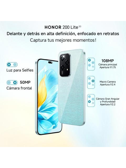 HONOR NUMBER SERIES HONOR 200 LITE DUAL SIM 256 GB AZUL ESTELAR 8 GB RAM