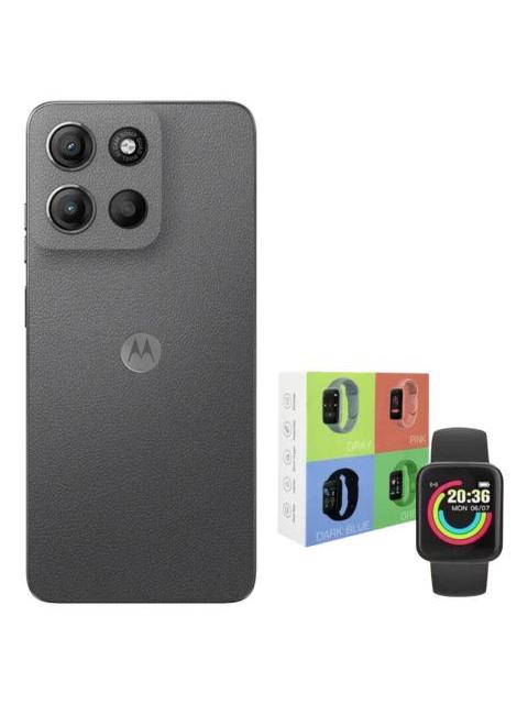MOTOROLA MOTO G15 128GB 4GB RAM GREY + WATCH MACARON