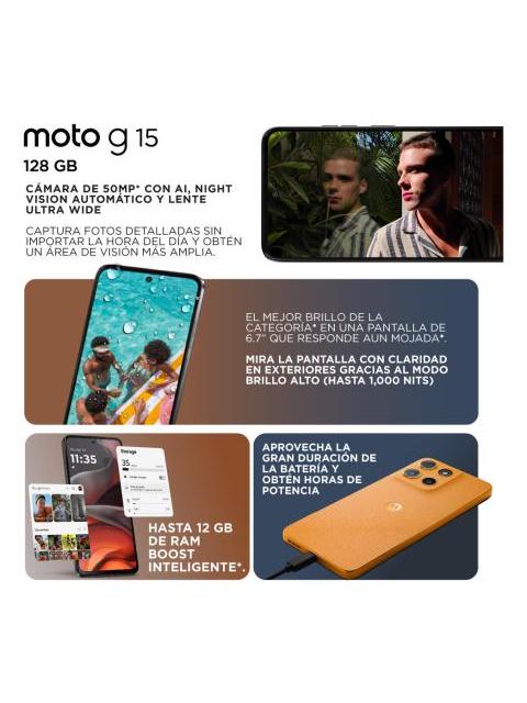 MOTOROLA MOTO G15 128GB 4GB RAM NARANJA
