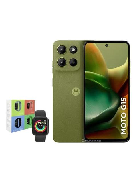 MOTOROLA MOTO G15 128GB 4GB RAM VERDE + WATCH MACARON