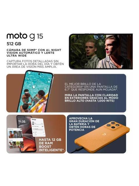 MOTOROLA MOTO G15 512GB + 4GB RAM AZUL CLARO