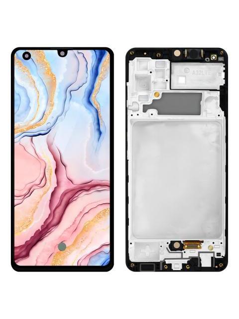 PANTALLA COMPLETA CON MARCO PARA SAMSUNG A32 A325 4G A325M AMOLED COLOR NEGRO