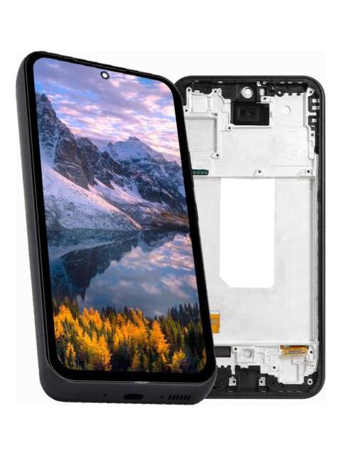 PANTALLA PARA SAMSUNG GALAXY A54 5G A546M A546M DS A546E A546E DS INCELL CON MARCO COMPLETA COLOR NEGRO