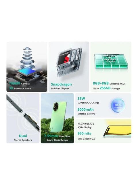 REALME C67 DUAL SIM 256 GB VERDE 8 GB RAM