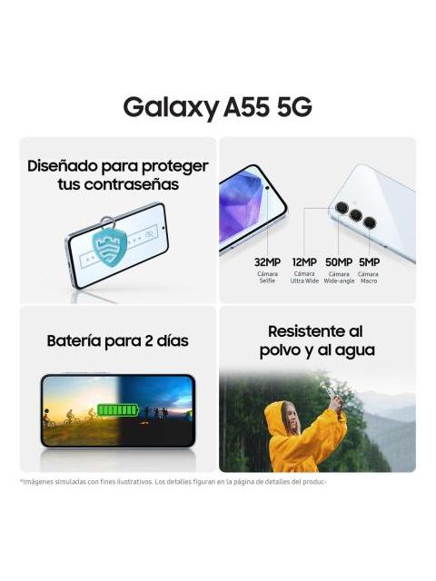 SAMSUNG GALAXY A55 5G DUAL SIM 256 GB AZUL OSCURO 8 GB RAM