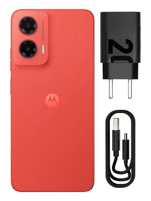 SMARTPHONE MOTO G35 5G 256GB - CORAL - CUERO VEGANO