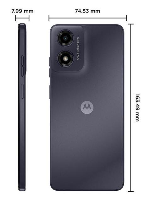 SMARTPHONE MOTOROLA MOTO G04S GRAPHITE DE 128 GB 4 GB+4 GB RAM BOOST CAM DE 50 MP PANTALLA GORILLA GLASS 6.6