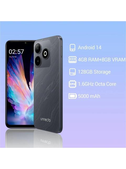 SMARTPHONE UNNECTO BOLT 10 ANDROID 14 DUAL SIM 4GB 128 GB 16 MP DOB