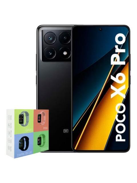 XIAOMI POCO X6 PRO 4G DUAL 512GB 12RAM BLACK + WATCH SMART MACARON